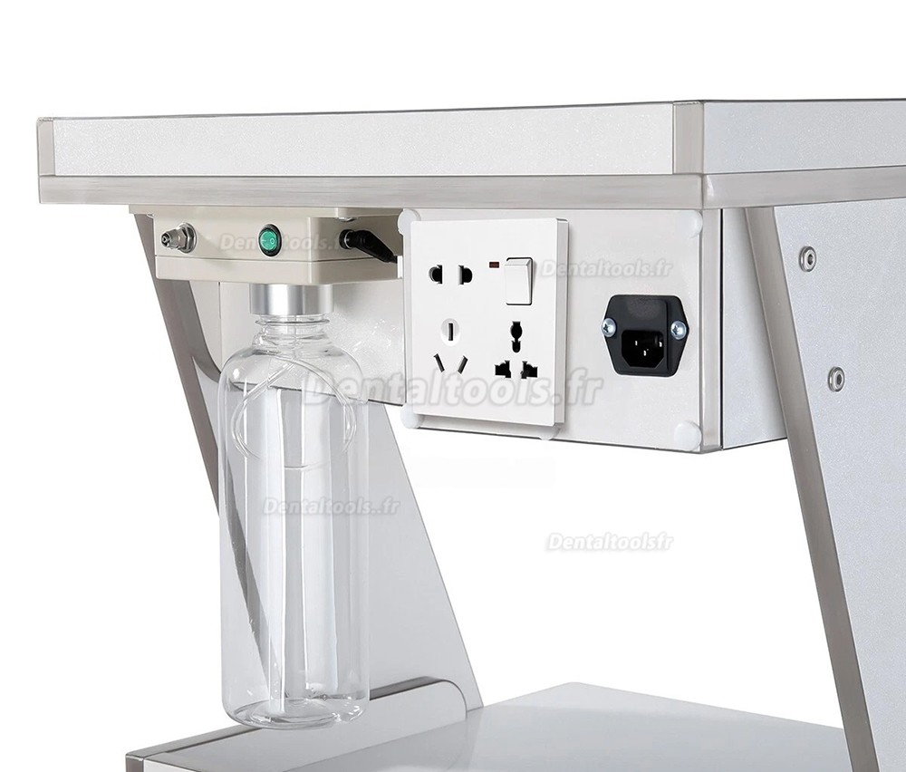 Dentech chariot dentaire mobile avec r&eacute;servoir d'eau et armoire de rangement